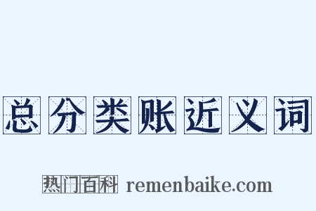 总分类账近义词是什么意思的图片